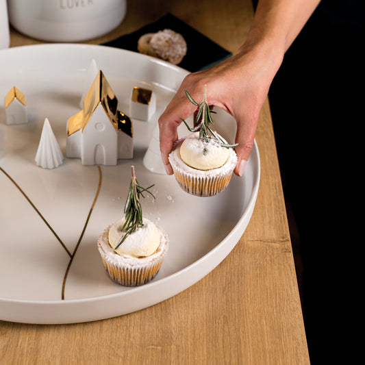 große Dekoschale aus Porzellan "Dörfchen" von räder design - Weihnachten Weihnachtsdekoration