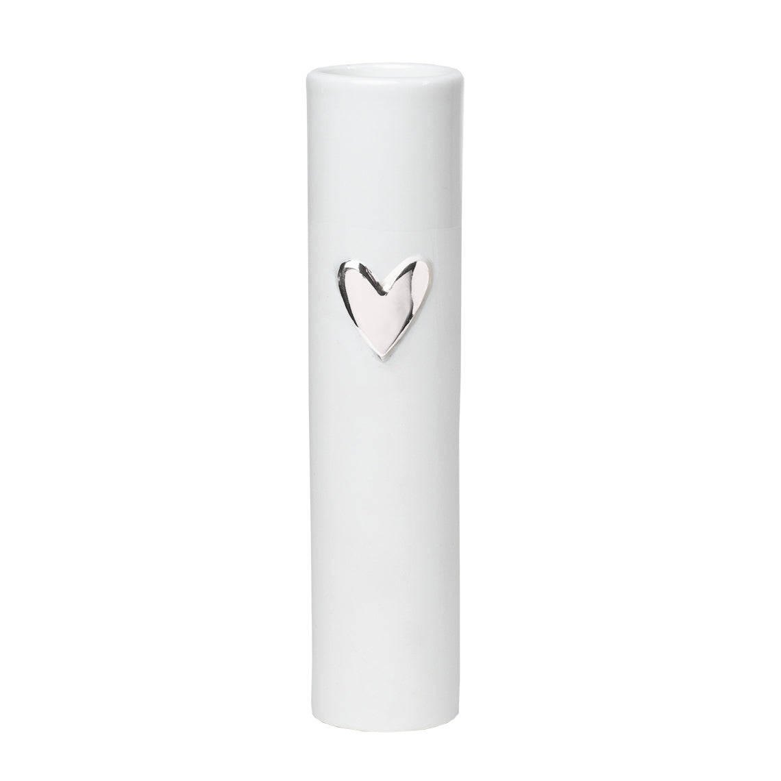 Vase aus Porzellan " Herz silber " von räder design Herzvase