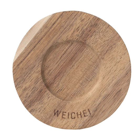 Eierbecher aus Porzellan mit Holz-Unterteller Weichei von räder design