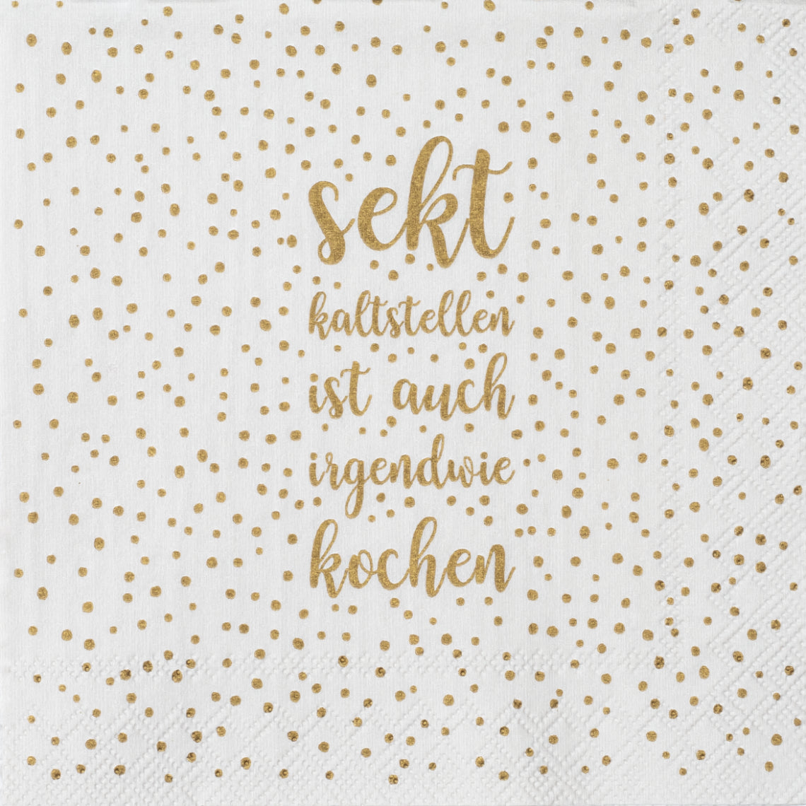 Cocktailservietten 25x25 cm " Sekt kaltstellen ist auch irgendwie kochen " von räder design