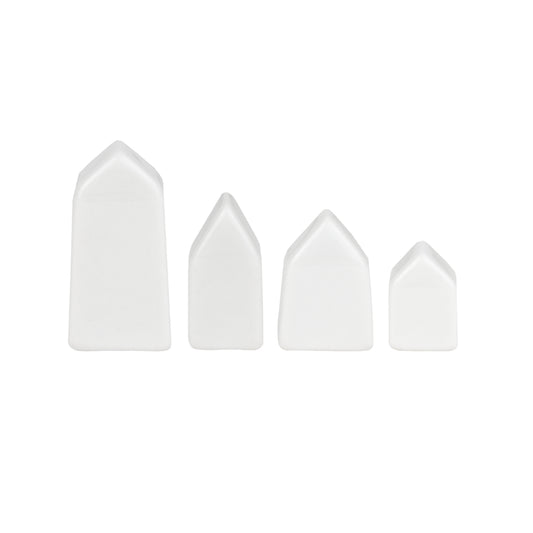 Mini Dekohäuser aus Porzellan 4er-Set von räder design Weiß Häuser