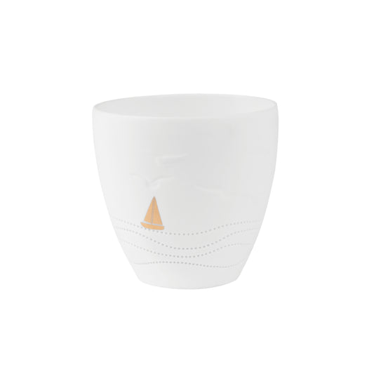 Maritime fine tealight holder made of porcelain "Boat" by räder design