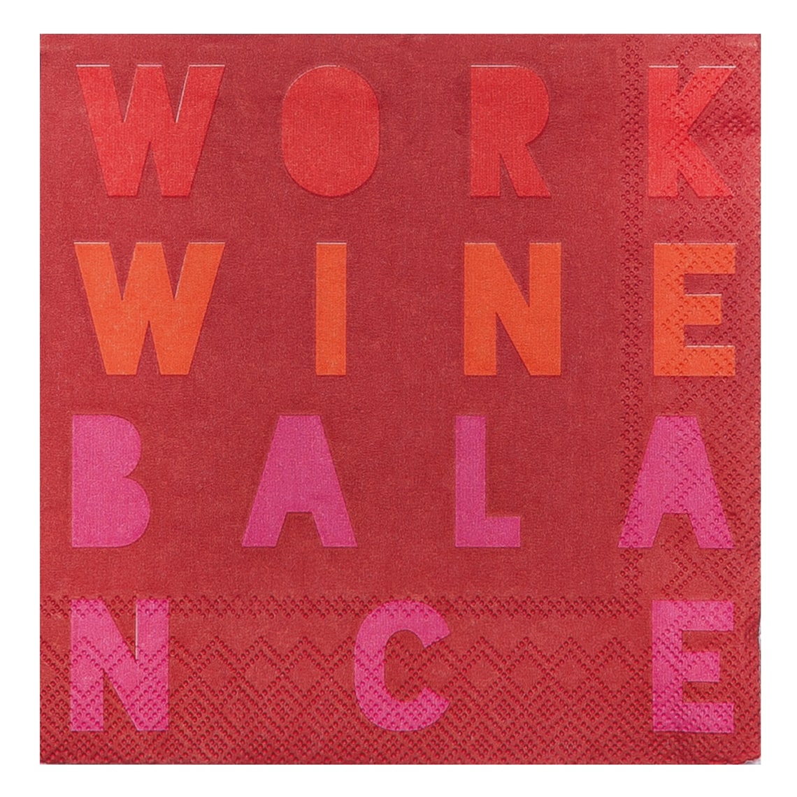 Cocktailservietten 25x25 cm " Work Wine Balance " von räder design