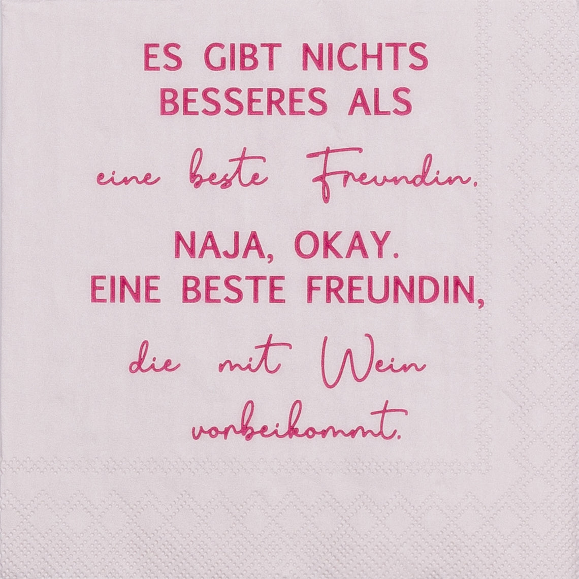 Cocktailservietten 25x25 cm " Es gibt nichts besseres als beste Freundin " von räder design
