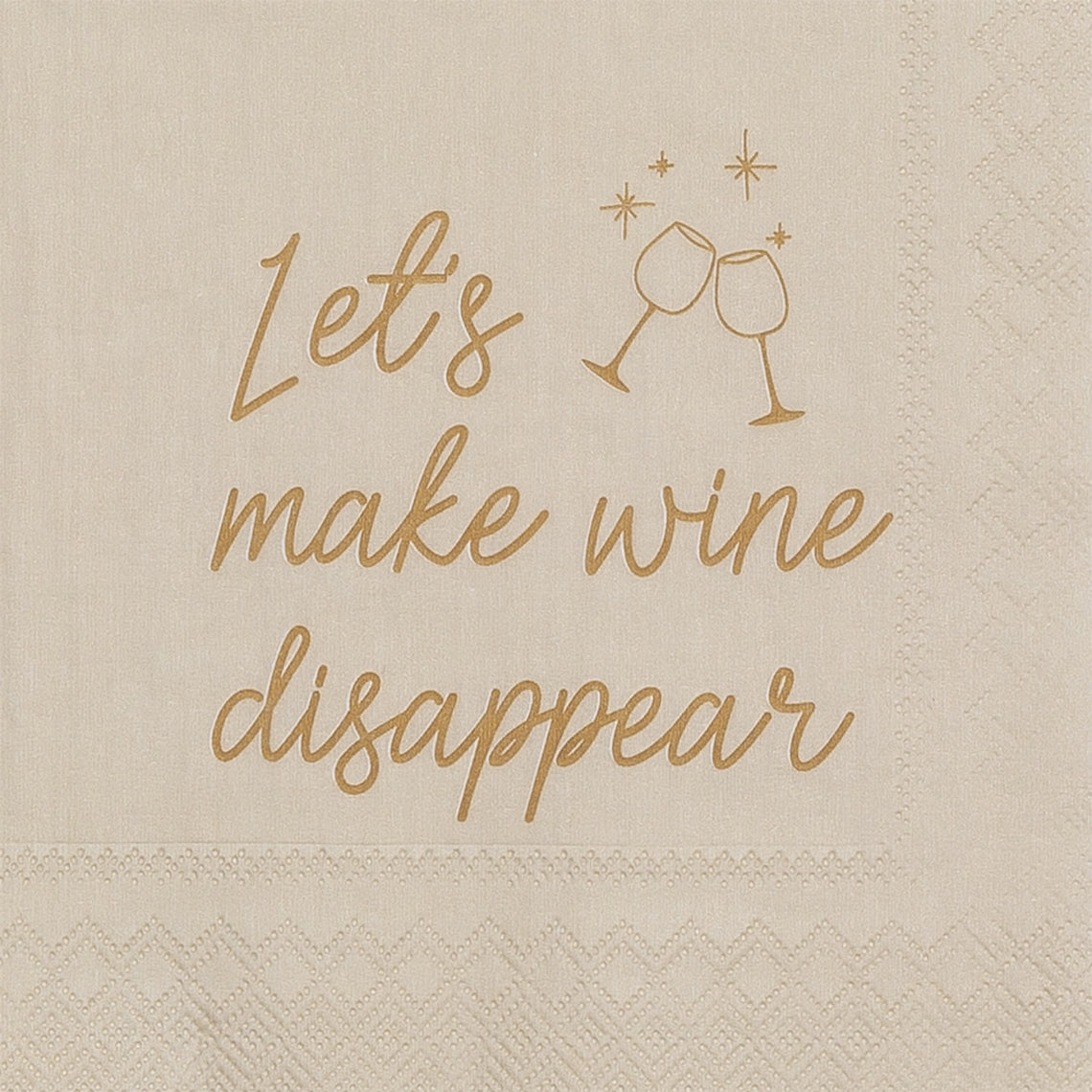 Cocktailservietten 25x25 cm " Let´s make wine disappear " von räder design
