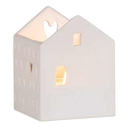 Lichthaus aus Porzellan " Bei dir bin ich zuhause " von räder design - Teelichthalter Weihnachten Weihnachtsdekoration