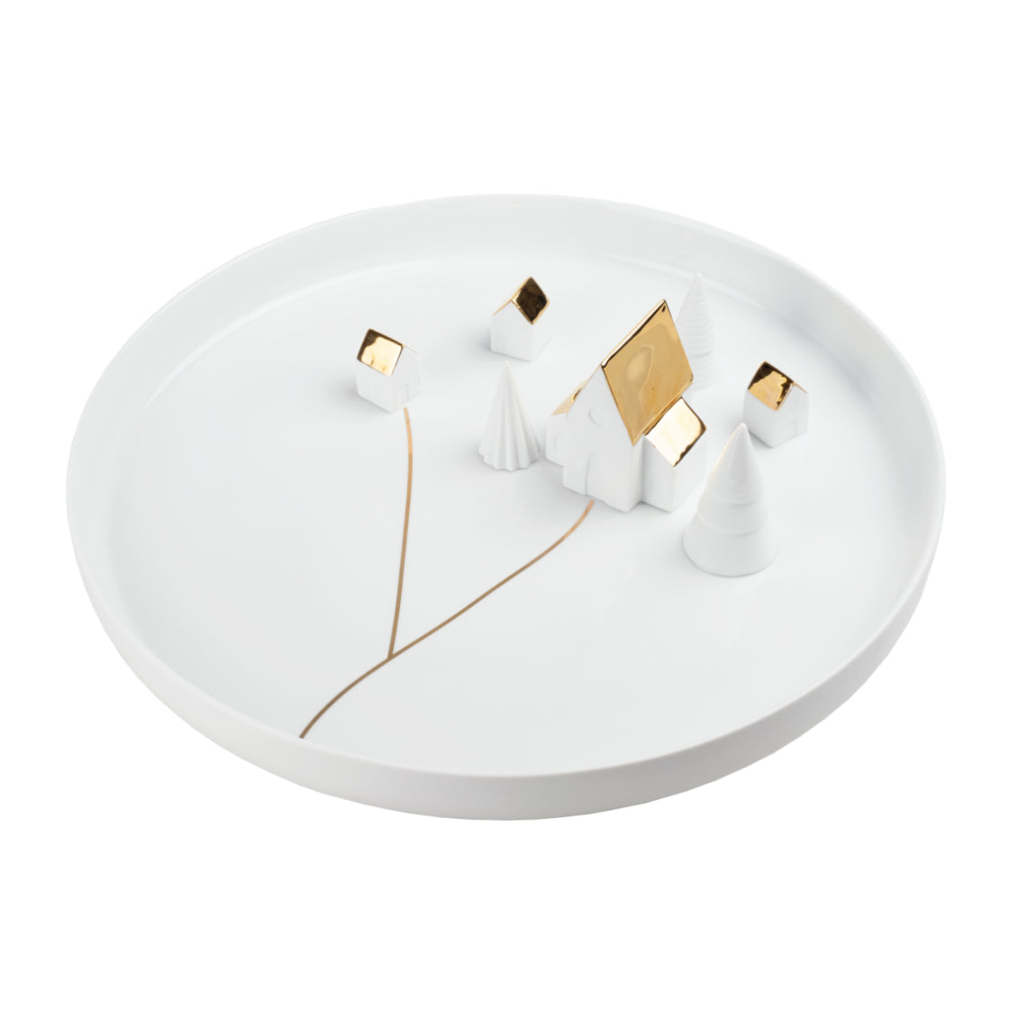 große Dekoschale aus Porzellan "Dörfchen" von räder design - Weihnachten Weihnachtsdekoration