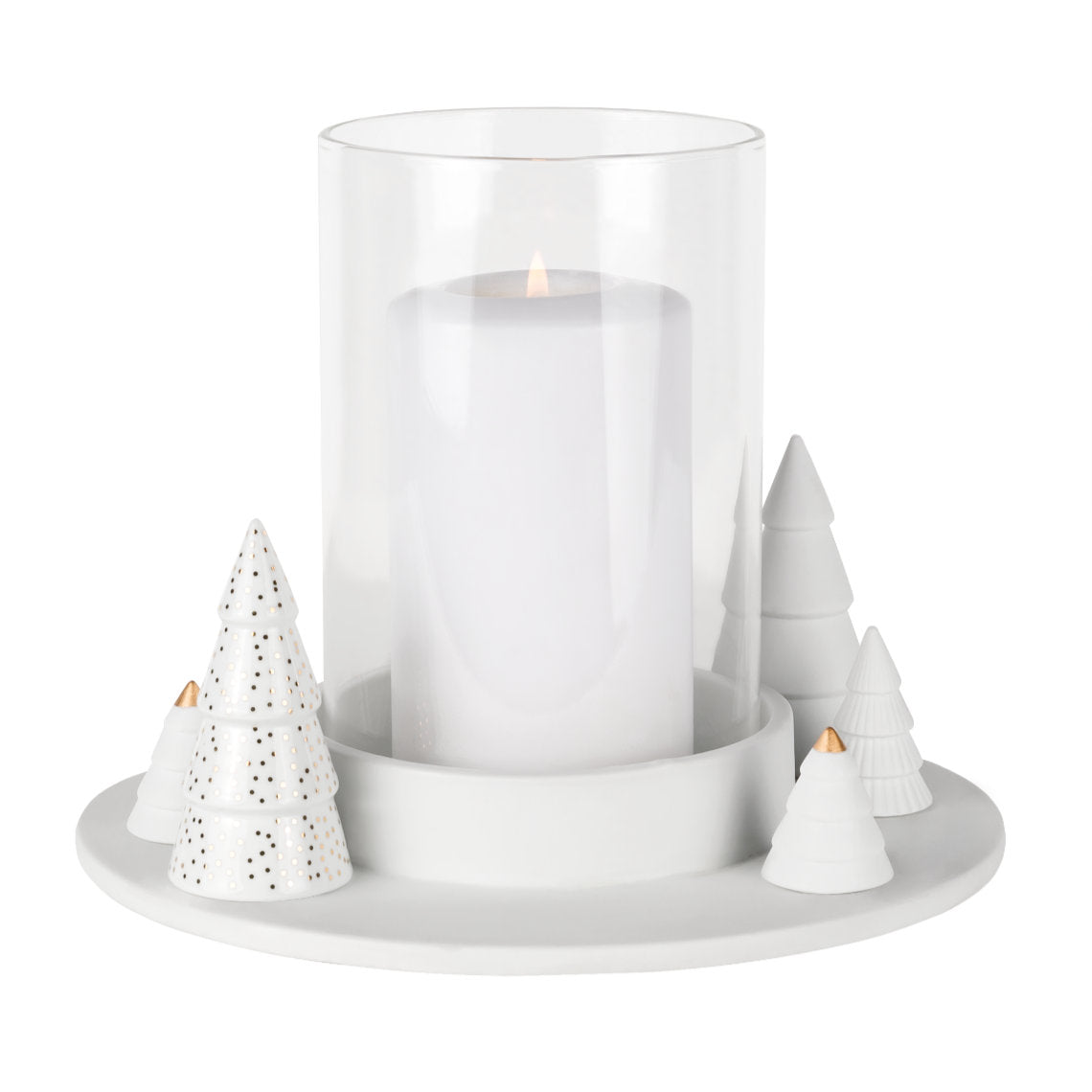Windlicht mit Tannen aus Porzellan von räder design - Weihnachten Weihnachtsdekoration