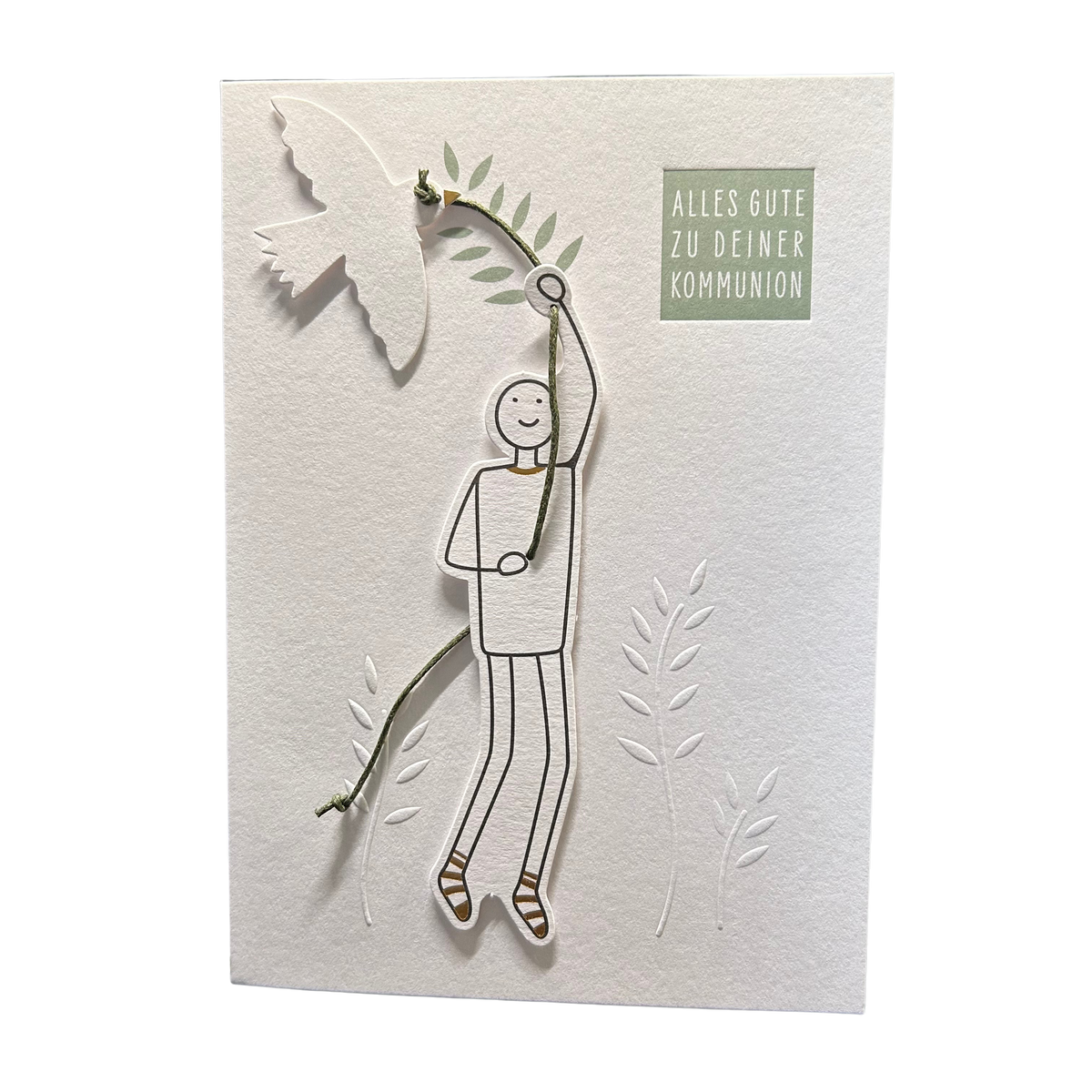 Karte zur Kommunion „Alles Gute zu deiner Kommunion“ mit Umschlag von räder design
