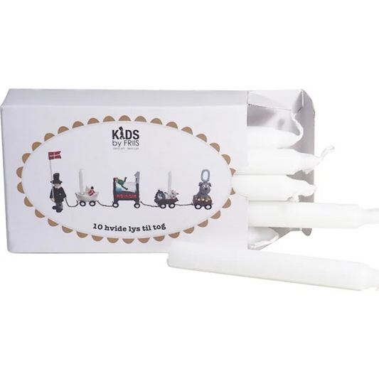 10 Stück Kerzen weiß, für Geburtstagszug von KIDS by FRIIS Danish Design