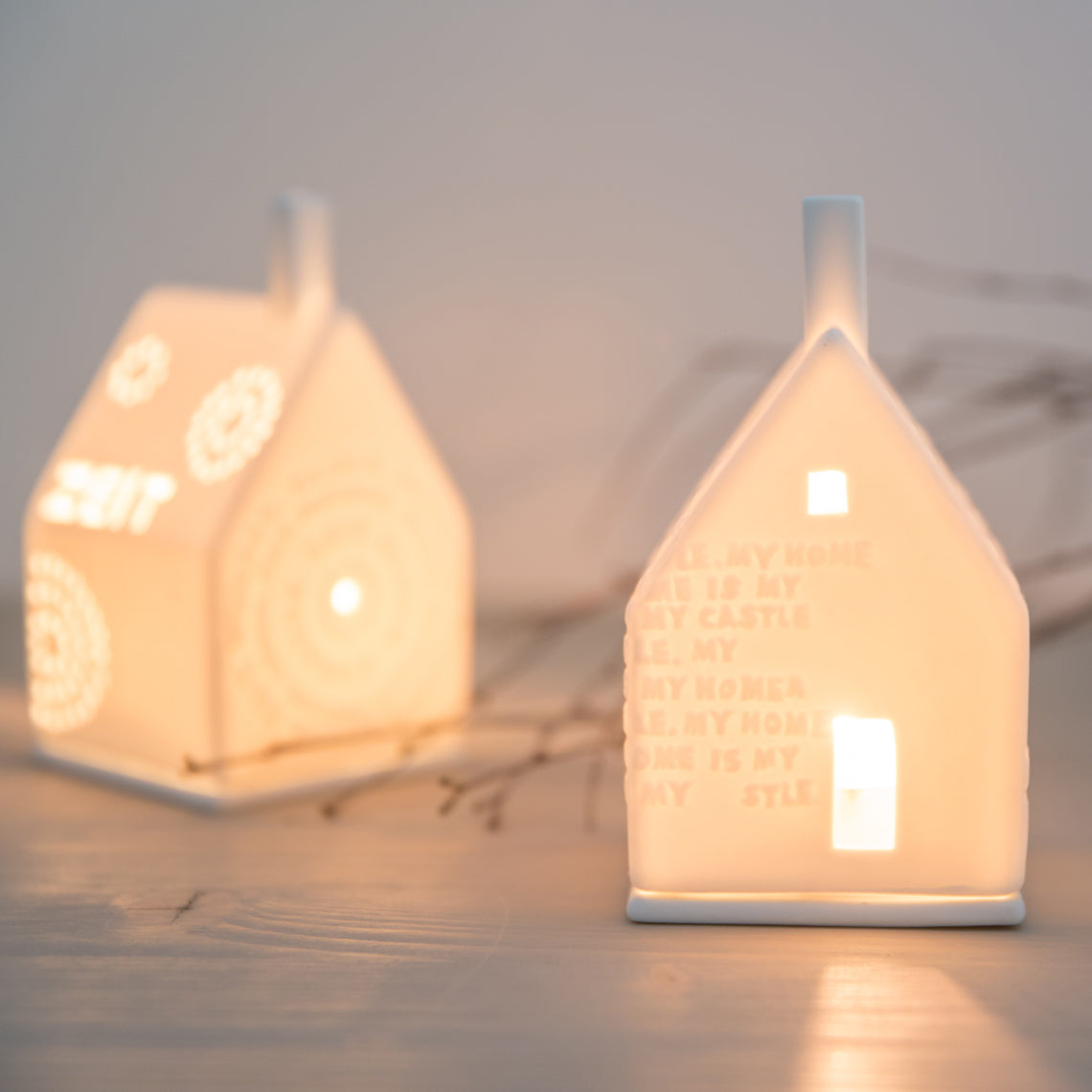 Lichthaus " Zeit & Glück " aus Porzellan von räder design Zuhause Freude Geschenk & Hingucker