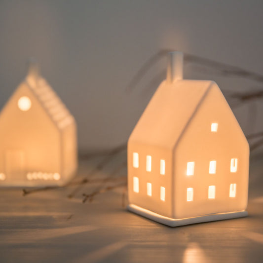 Lichthaus " Lichtzauber " aus Porzellan von räder design Geschenkidee Einzug Richtfest Dekoration