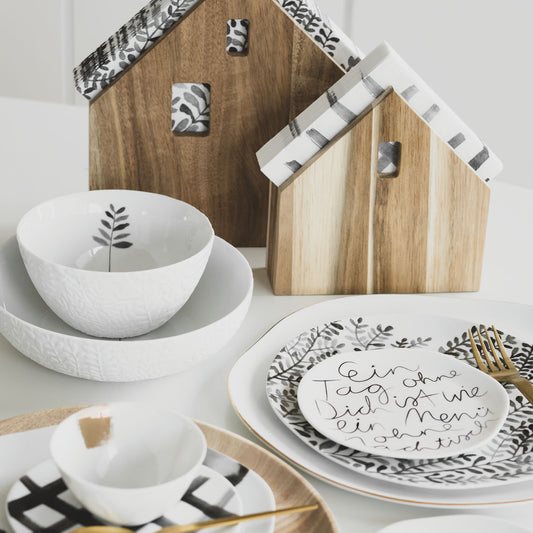 Teller (klein) aus Porzellan Ein Tag ohne dich ist wie ein Menü ohne Nachtisch von räder design kleines Geschenk