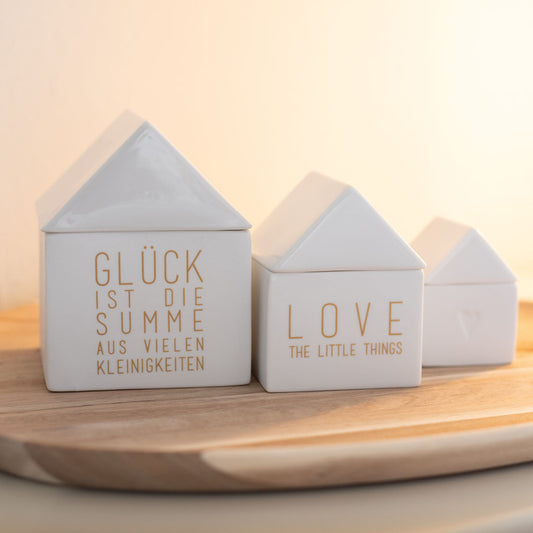 Porzellandose ( klein ) mit Deckel " Herz & Schatzkammer " von räder design