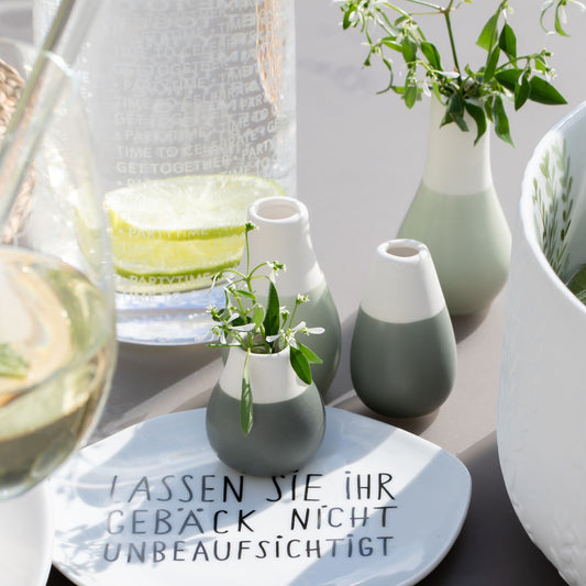 Minivasen grün 4er-Set von räder design Blumenvasen Mini Miniatur
