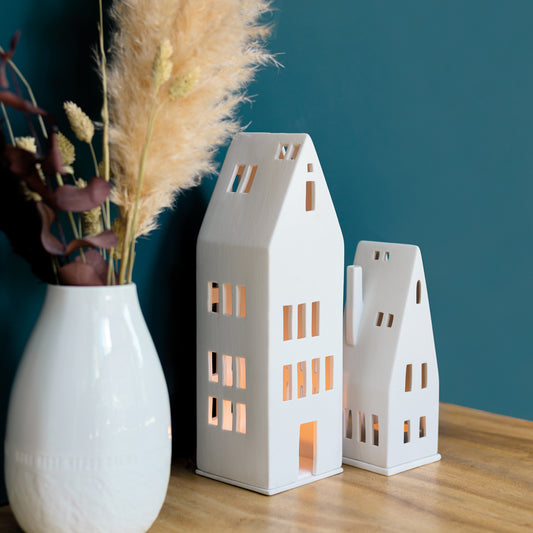 Lichthaus (groß) mit großen Fenstern von räder design - Teelichthalter