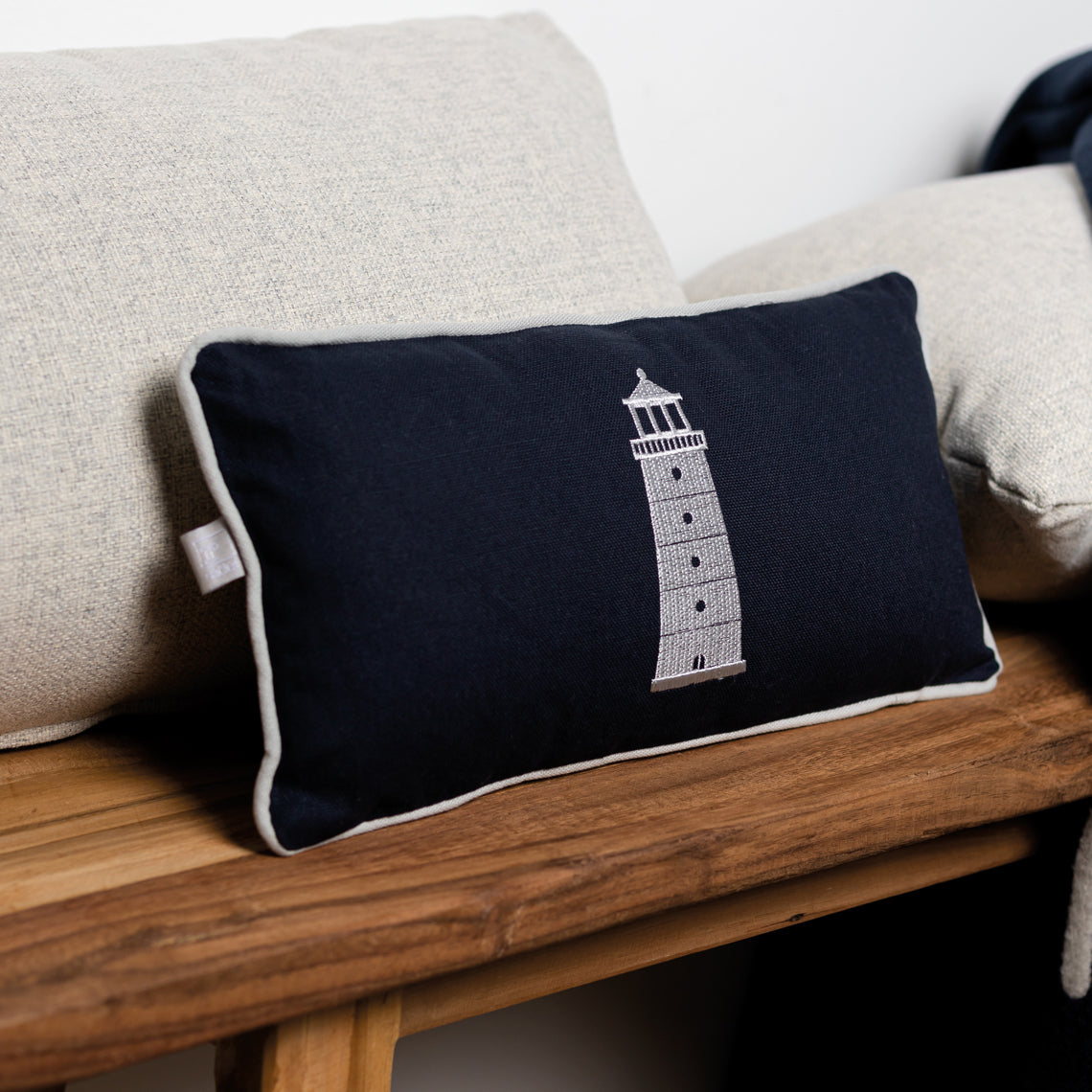 Kissen 33x17 cm "Leuchtturm " von räder design Angekommen Dekokissen