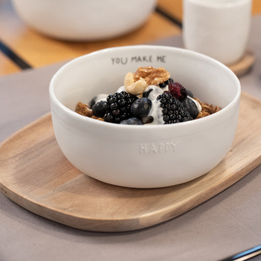 Schale aus Porzellan " You make me happy " von räder design