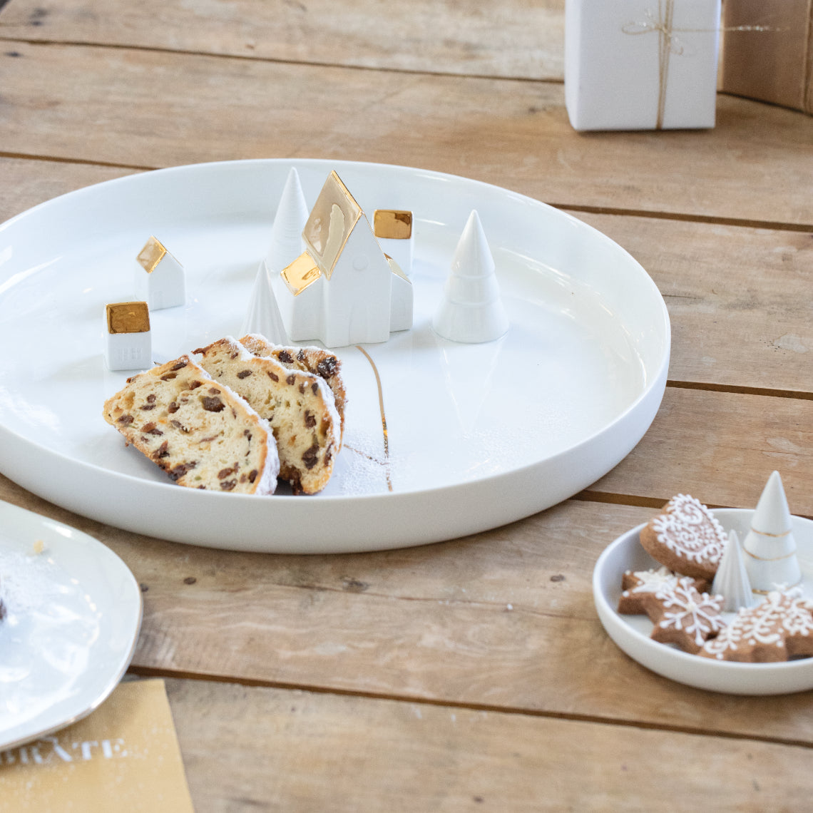 große Dekoschale aus Porzellan "Dörfchen" von räder design - Weihnachten Weihnachtsdekoration
