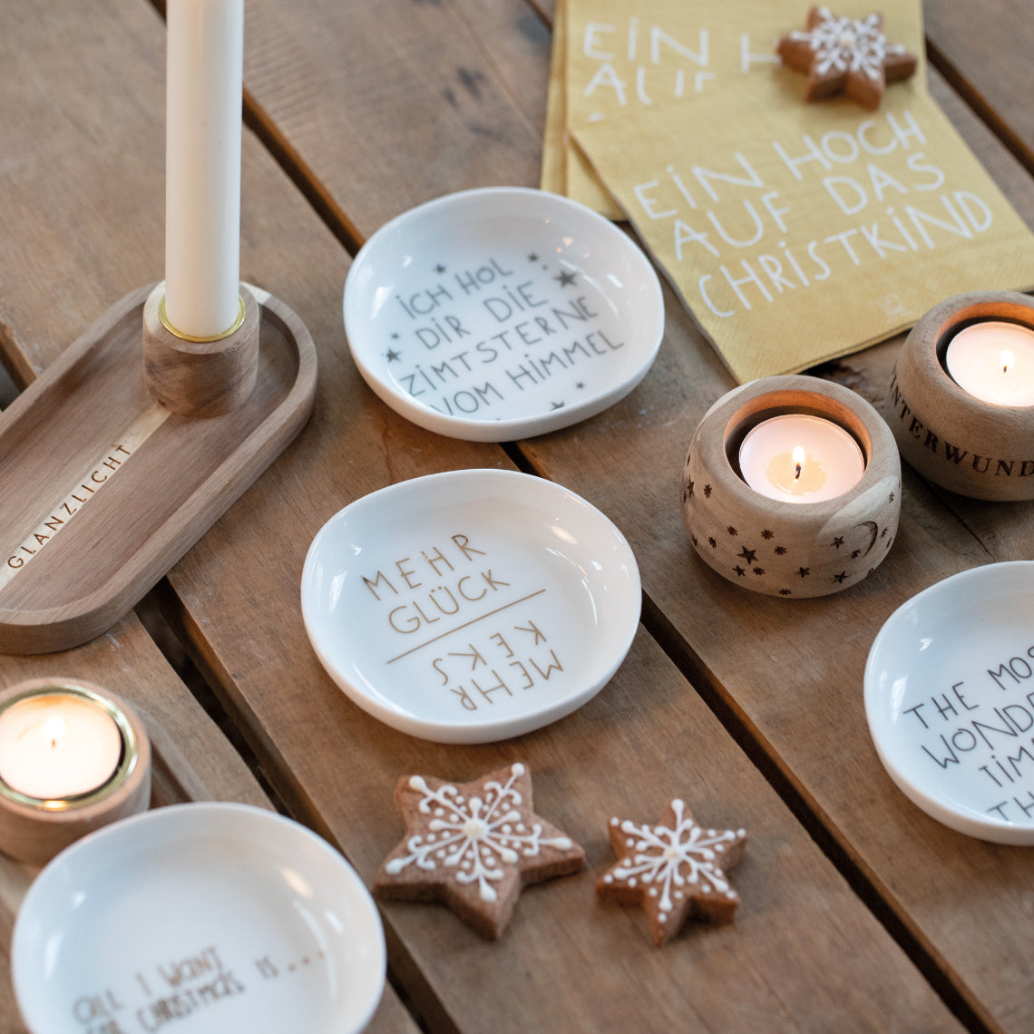 Schälchen aus Porzellan "All I want for christmas is..." von räder design - Weihnachten Weihnachtsdekoration