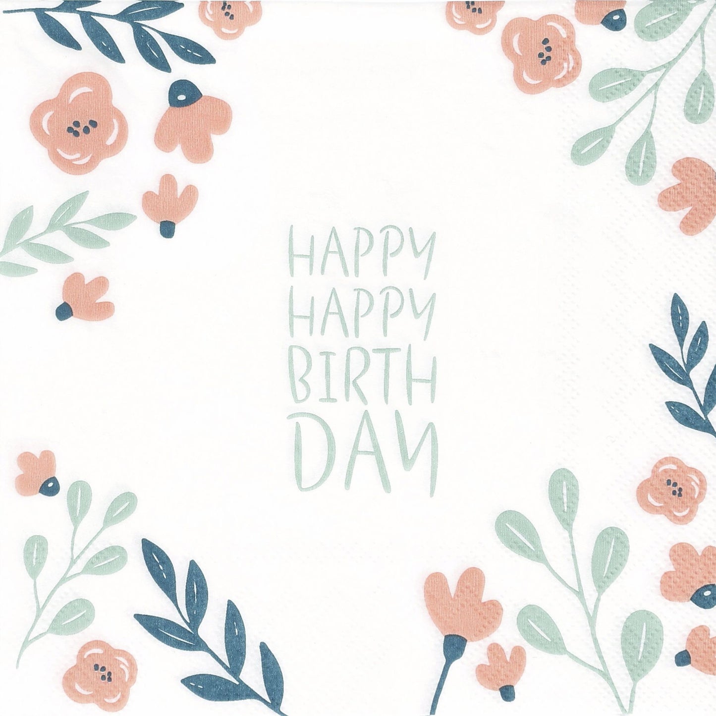 Napkins 33x33 cm "Happy Happy Birthday" by räder design