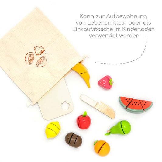 Obst Schneideset aus Montessori Holzspielzeug von UMU Holz Obst