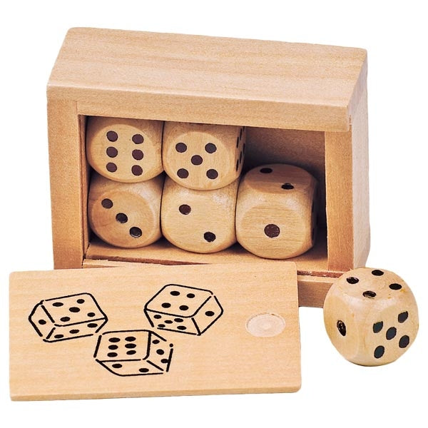 Würfelkasten mit 6 Holzwürfeln von goki Hochwertige Holzwürfel Holz in Box