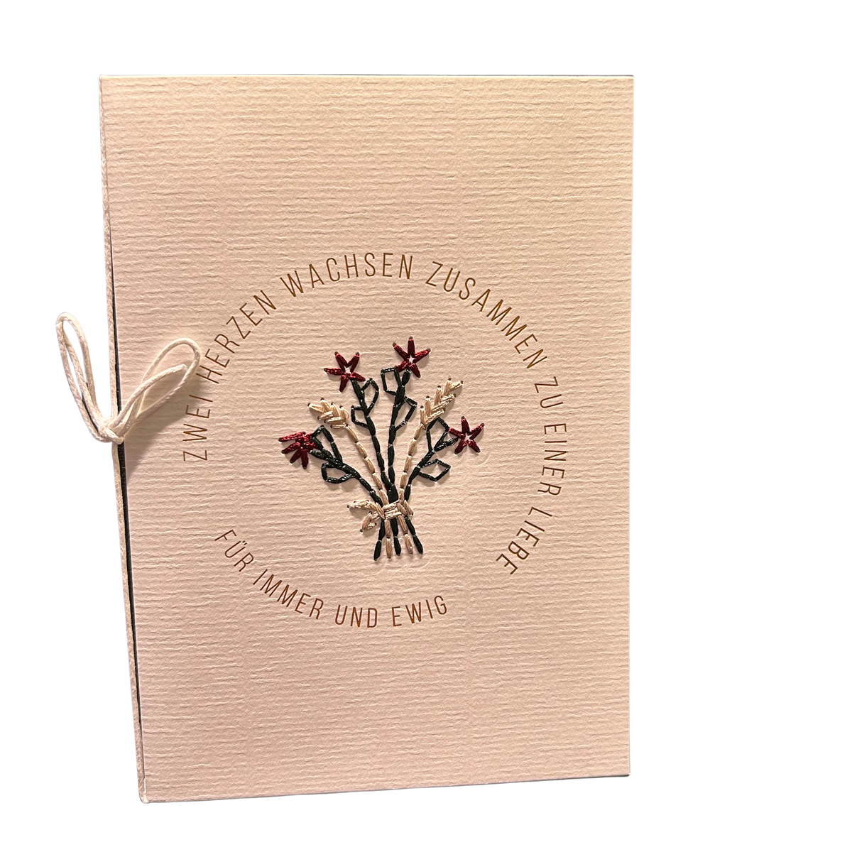 Karte „Zwei Herzen wachsen zusammen…“ mit Umschlag von räder design