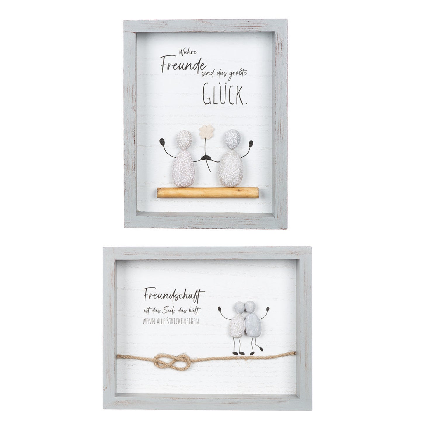 Steinbild rechteckig "Freunde/Freundschaft" von Gilde Ein Bild für die Freundschaft aus Stein Geschenk für die Freundschaft Freund Freundin 2 Varianten