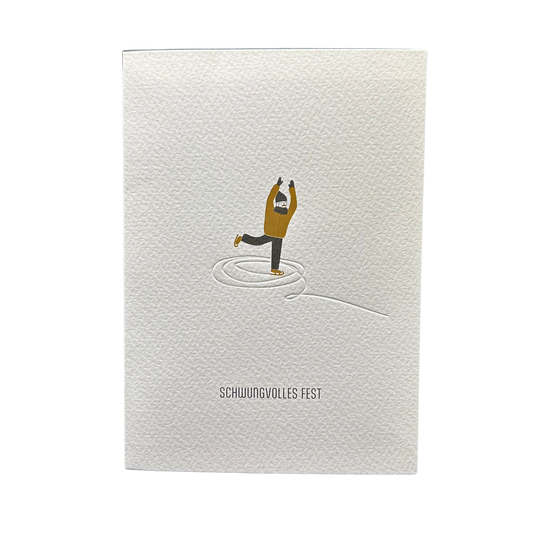 Weihnachtskarte Schwungvolles Fest von räder design