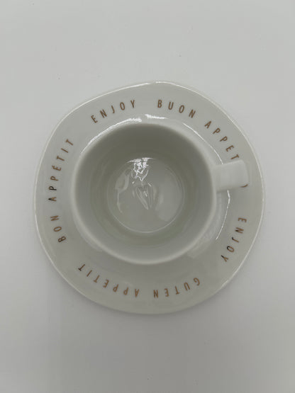 Guten Appetit Espresso Tasse von räder design Porzellan - Neuheit 2026 - D.13cm H.5,4cm 90ml