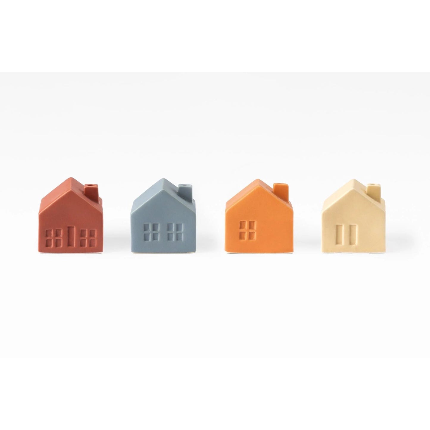 Mini Gartenhäuschen aus Porzellan rot/blau/orange/creme von räder design