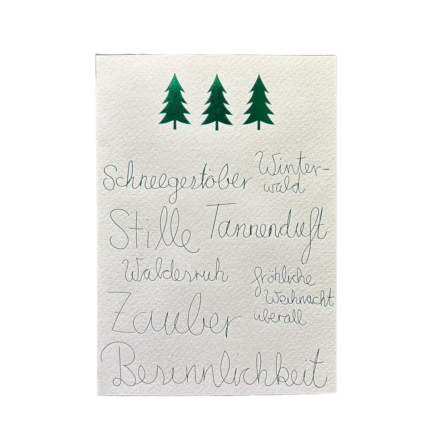 Weihnachtskarte Schneegestöber Tannenduft von räder design