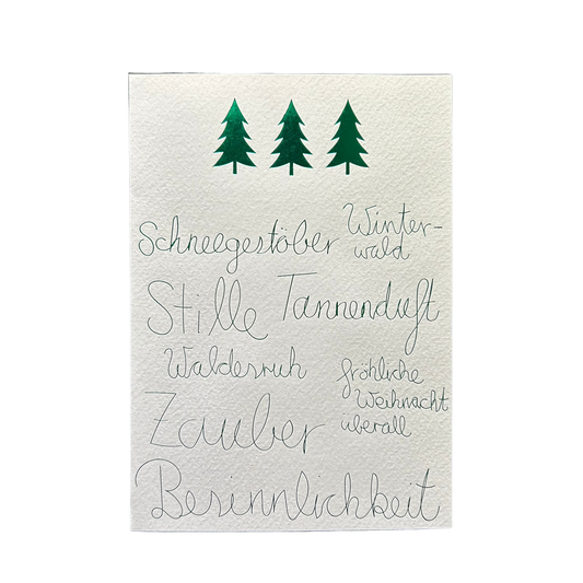 Weihnachtskarte Schneegestöber Tannenduft von räder design