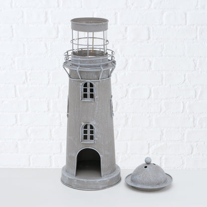 Indoor Laternen aus Metall, 2er-Setpreis Maritim Leuchtturm nordisch von Boltze