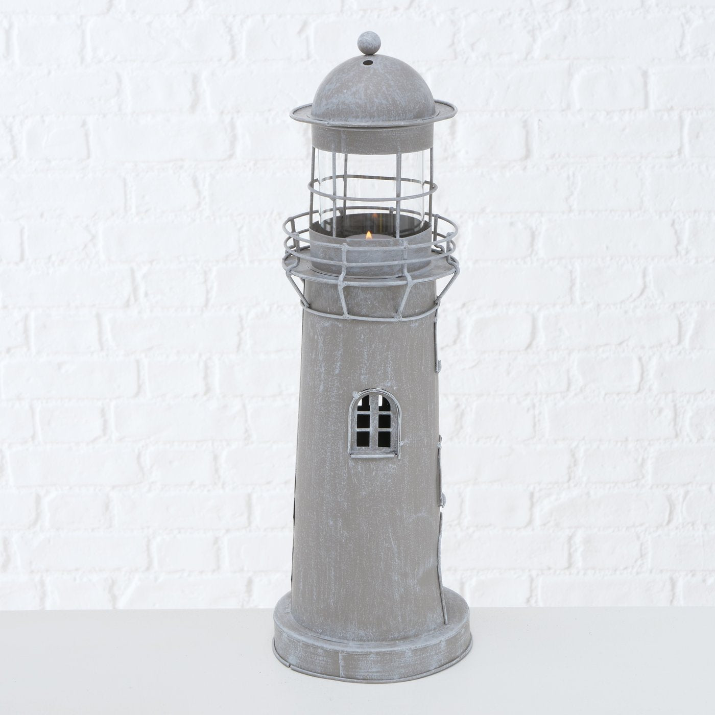 Indoor Laternen aus Metall, 2er-Setpreis Maritim Leuchtturm nordisch von Boltze