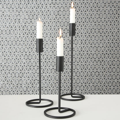 Kerzenhalter aus Metall für Stabkerzen 3er-Set von Boltze Setpreis