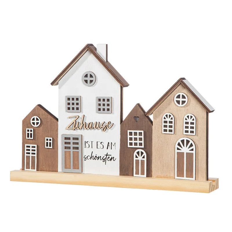 LED Standrelief Haus „Zuhause“ von Gilde – Holz Deko mit Spruch & Beleuchtung