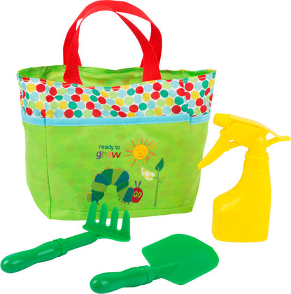 Gartentasche mit Gartenwerkzeug "Raupe Nimmersatt" von small foot - Blumen Garten