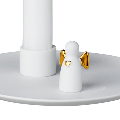 Kerzenhalter aus Porzellan " Engelslicht, gold " von räder design