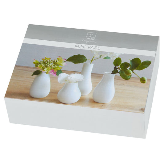 Minivasen aus Porzellan 4er-Set von räder design Formschön dekorativ Geschenk Vasen
