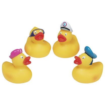 Wasserspritztiere Enten Gummienten in 4 Varianten von goki Quietschenten für Kinder Badewanne