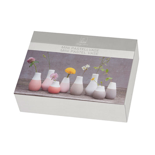 Minivasen grau 4er-Set von räder design dekorativ deko nordisch hingucker Geschenk