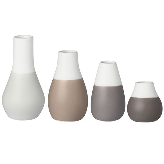Minivasen grau 4er-Set von räder design dekorativ deko nordisch hingucker Geschenk