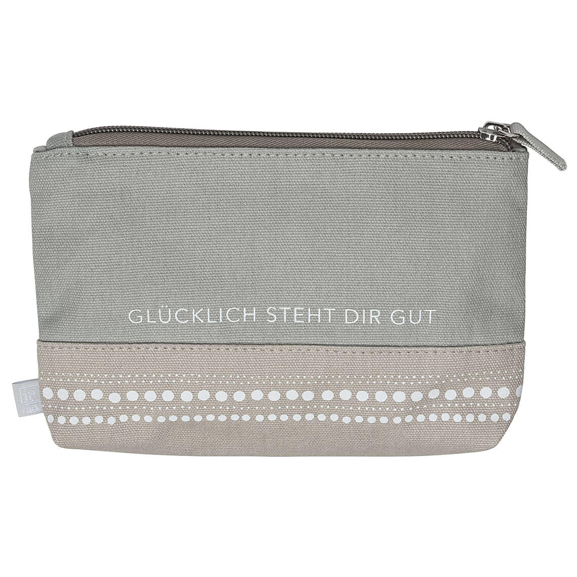 Ordnungshüter Kleine  Kosmetiktasche „Glücklich steht dir gut“ von räder design - Hingucker kleine Tassche