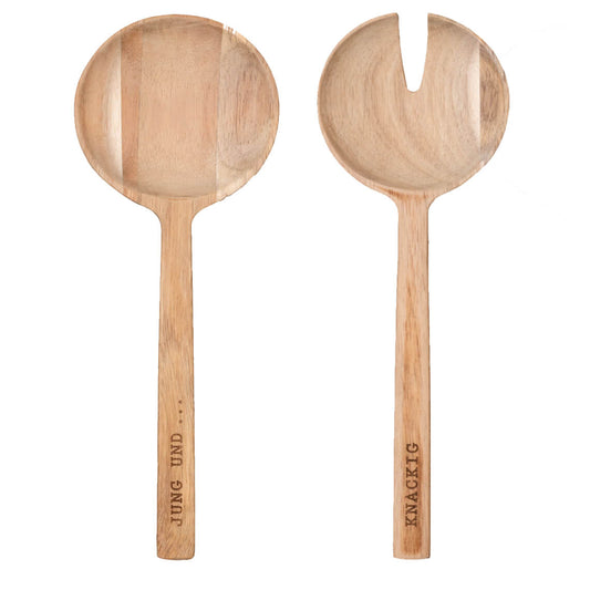 Salatbesteck aus Holz " Jung und knackig " von räder design super Geschenkidee