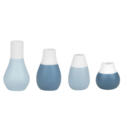 Minivasen blau 4er-Set von räder  design Kleine Vasen Miniaturvasen