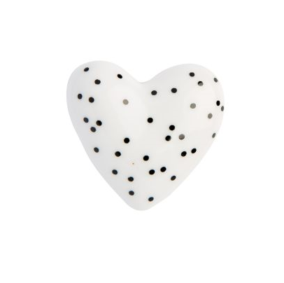 Porzellanherzen schwarz von räder design mit verschieden Mustern nach Wahl Handschmeichler Geschenk Hochzeit