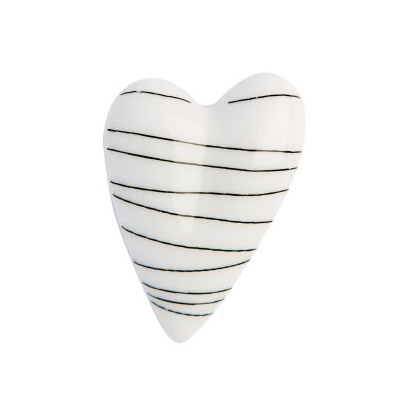Porzellanherzen schwarz von räder design mit verschieden Mustern nach Wahl Handschmeichler Geschenk Hochzeit