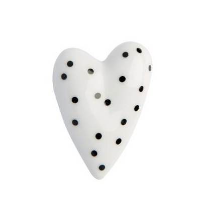 Porzellanherzen schwarz von räder design mit verschieden Mustern nach Wahl Handschmeichler Geschenk Hochzeit